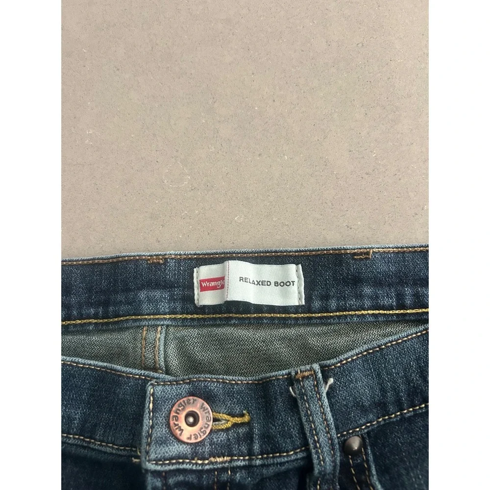 Wrangler Mens Relaxed Boot Jeans Dark Wash Size 36x30 Comfort‎ Fit